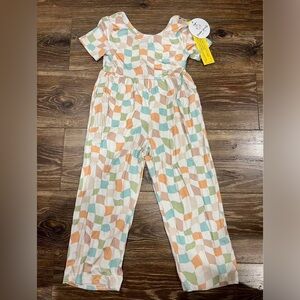 NWT Slumber Sprouts Bamboo Geometric Pattern Wideleg Jumpsuit